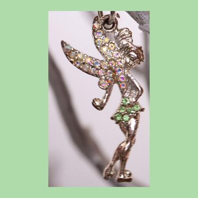 Disney Jewelry | Disney Tinkerbell Charm | Color: Green/Silver | Size: Os
