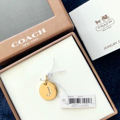Coach Jewelry | Coach Initial J Gold-Tone Charm New In Box | Color: Gold | Size: Os