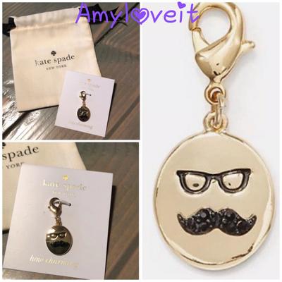 Kate Spade Jewelry | Kate Spade How Charming Mustache Charm | Color: Gold | Size: Os