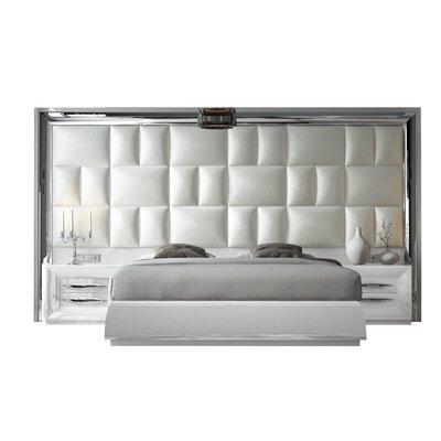 Hispania Home London Bedor122 Bedroom Set 3 Pieces Upholstered in Black | Queen | Wayfair BEDOR122-SET3QHG