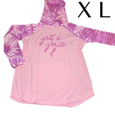 Lularoe Tops | Lularoe Breast Cancer Awareness Amber Hood | Color: Pink | Size: Xl