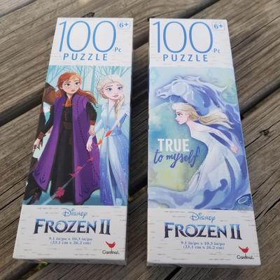 Disney Games | 2/$11, 3/$15, 2, 100pc, Frozen Puzzles, Both Included As Single Item | Color: Blue/White | Size: Os