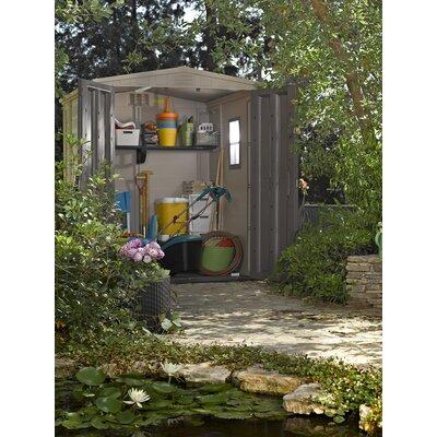 Keter Factor 6x6 ft. Resin Outdoor Storage Shed w/ Floor for Patio Furniture & Tools, Brown in Gray | 82 H x 70 W x 77 D in | Wayfair 213562
