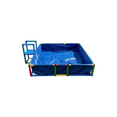 Funphix Build & Splash Buildable Swimming Pool - Outdoor Building Toy Pool, Ball Pit, Sandpit Plastic in Blue/Red/Yellow | 15 H x 74 W in | Wayfair