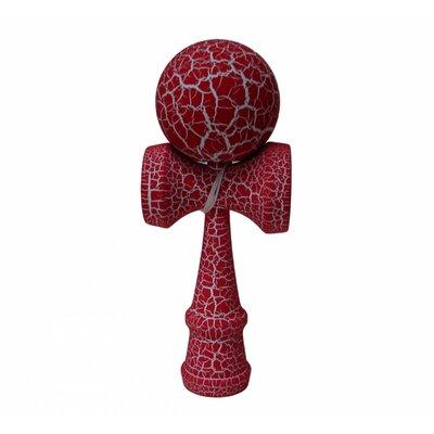 Feng Shui Import Crackle Kendama w/ Handle Solid Wood in Red/White, Size 7.0 H x 3.0 W x 2.0 D in | Wayfair C17