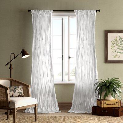Highland Dunes Faheem Cotton Voile Solid Sheer Rod Pocket Single Curtain Panel 100% Cotton | 96 H in | Wayfair DN662X-07