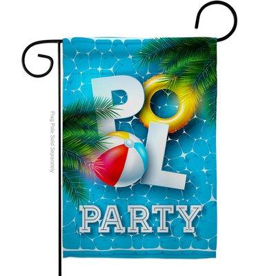 Breeze Decor Pool Party 2-Sided Polyester 1 '6 x 1 '1 ft. Garden Flag in Blue/Green | 18.5 H x 13 W in | Wayfair BD-BN-G-106087-IP-BO-D-US20-BD