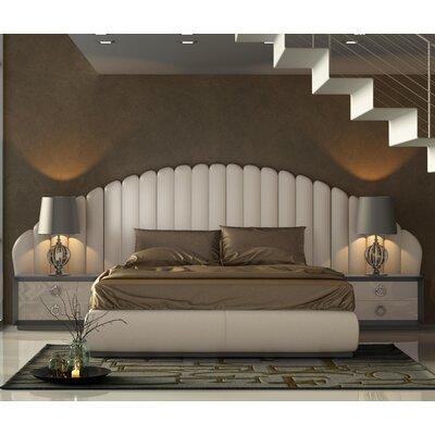 Hispania Home Klass Panel Bedroom Set Upholstered in Brown | Queen | Wayfair Klass105-QNS