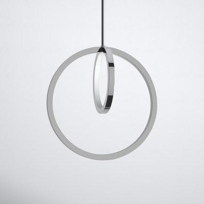 AllModern Daye 2 - Light Unique/Statement Globe LED Pendant Metal in Gray, Size 12.0 H x 12.0 W x 12.0 D in | Wayfair