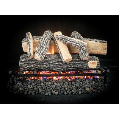 Dreffco Grand Oak Natural Vent Natural Gas/Propane Logs, Wood in White | 10 H x 18 W x 13 D in | Wayfair DR-LK-GRA18-NG