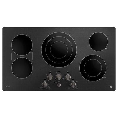 GE Profile™ Electric Cooktop w/ 5 Burners in Black | 5.5625 H x 20.5 W x 36.125 D in | Wayfair PP7036BMTS