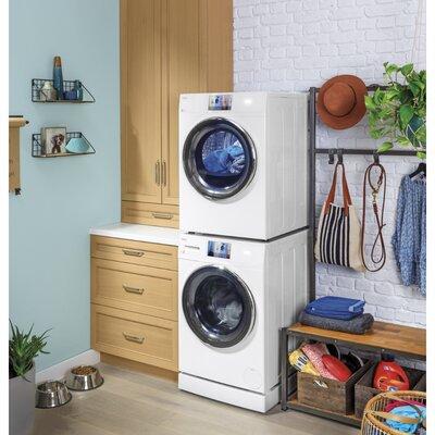 Haier Smart Appliances 2.4 cu. ft. Energy Star Smart Front Load Washer in White in Gray/White, Size 33.25 H x 23.44 W x 25.63 D in | Wayfair