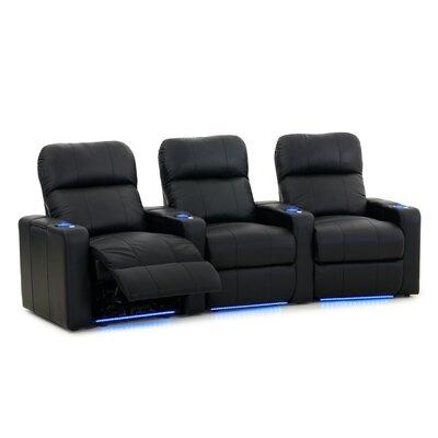 Octane Seating Turbo Home Theater Sofa in Black, Size 44.0 H x 72.0 W x 41.5 D in | Wayfair TURBO-R3CP-LM-BL