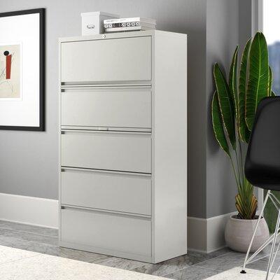 Upper Square™ Harietta 5-Drawer Lateral Filing Cabinet Metal/Steel in Gray | 67.63 H x 36 W x 18.63 D in | Wayfair 64BD1F77005D48E6A633295BEAF9DED6
