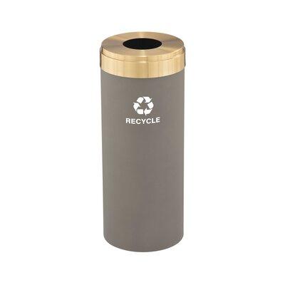 Glaro, Inc. Trash Can Stainless Steel in Gray/Yellow, Size 30.0 H x 12.0 W x 12.0 D in | Wayfair B1242NK-BE-B5