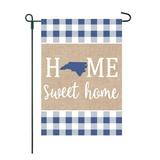 JEC Home Goods Home Sweet Home State 2-Sided 1'6 x 1 ft.Garden flag in Brown | 18 H x 12.5 W in | Wayfair GF18006-NC
