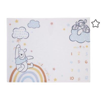 Disney Winnie The Pooh Baby Blanket in Blue/Gray/White | 50 H x 40 W in | Wayfair 5061259P