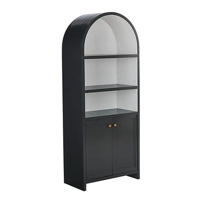Albany Bookcase - Black/Soft White Interior - Ballard Designs - Ballard Designs
