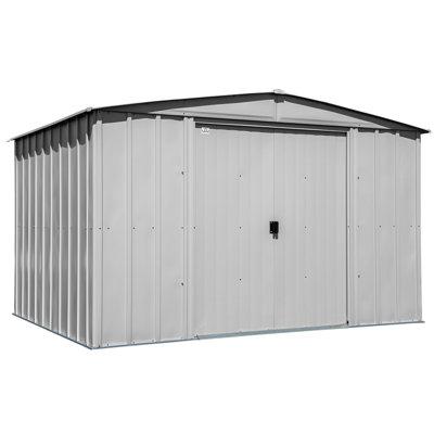 Arrow 10 ft. W x 8 ft. D Metal Storage Shed in Gray | 75.9 H x 123.25 W x 95.25 D in | Wayfair CLG108FG