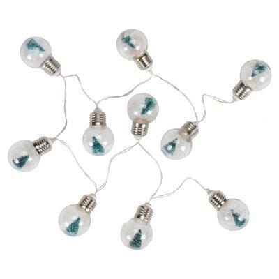 Northlight Seasonal 10-Count B/O LED Warm Bulbs & Christmas Tree Lights - 3.25' Clear Wire in White | 3 H x 3 W x 51 D in | Wayfair