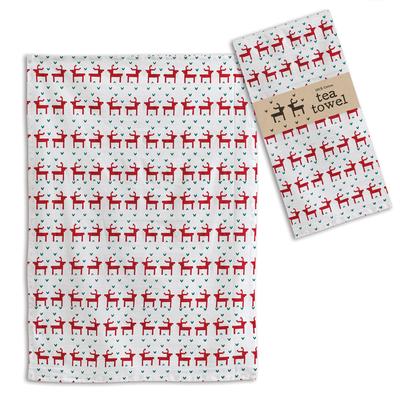 Reindeer Tea Towel - Box of 4 - CTW Home Collection 780087