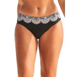 Plus Size Women's Hipster Swim Brief by Swimsuits For All in Black White Lace Print (Size 6)