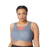 Plus Size Women's No-Bounce Cami Elite Sport Bra by Glamorise in Gray Coral (Size 46 C)