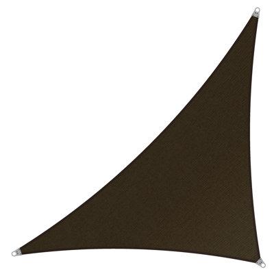 ColourTree 260 GSM Reinforced Super Ring Equilateral 48' Triangle Shade Sail 40' X 41' X 57.29' Triangle Shade Sail in Brown | Wayfair