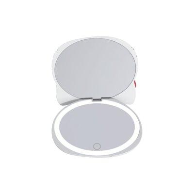 IMPRESSIONS VANITY · COMPANY Kawaii Compact Mirror w/ Touch Sensor Switch for Purse, LED Makeup Mirror w/ 2X Magnifying Top | Wayfair IVMM-HK06-WHT