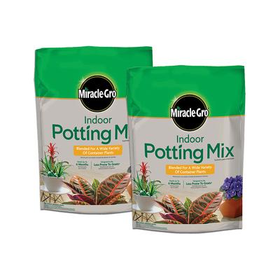 Miracle-Gro Soil - 6-Quart Indoor Potting Mix - Set of Two