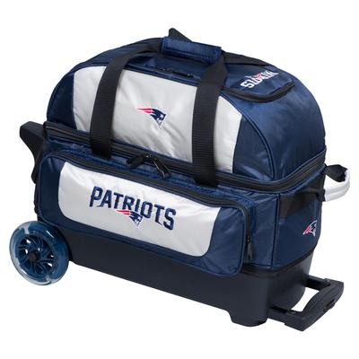 Navy New England Patriots Two-Ball Roller Bowling Bag