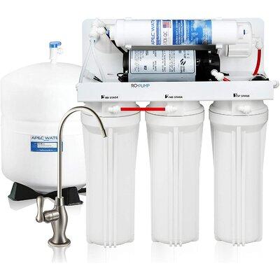 APEC Water Systems RO-PUMP-100V Top Tier Ultra Safe Reverse Osmosis Drinking Water Filtration System w/ W/ US Made Booster Pump For Japan, | Wayfair