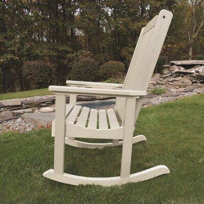 Sol 72 Outdoor™ Anette Rocking Chair, Wood in White | 44 H x 27 W x 32 D in | Wayfair 784F948F10EB461D8869635A293F2E53