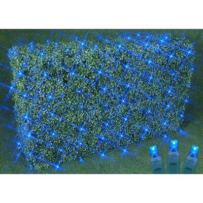 The Holiday Aisle® Commercial Grade Christmas LED Net Light Set, 4' X 6', Yellow, Green Wire, 100 Light in Green/Blue | Wayfair