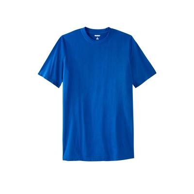 Men's Big & Tall Shrink-Less Lightweight Longer-Length Crewneck T-Shirt by KingSize in Royal Blue (Size XL)