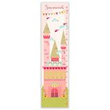 Zoomie Kids Zeigler Princess Castle Personalized Growth Chart Canvas in Pink | 39 H x 10 W x 0.2 D in | Wayfair AF7A49ABCF764A8AA53C71C0056578B5