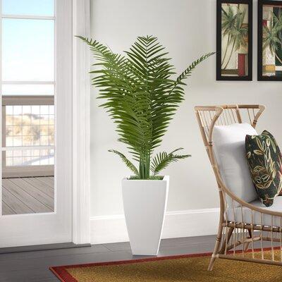 Bay Isle Home™ 36" Artificial Palm Tree on Decorative Vase Silk/Metal in White/Brown | 54 H x 30 W x 30 D in | Wayfair