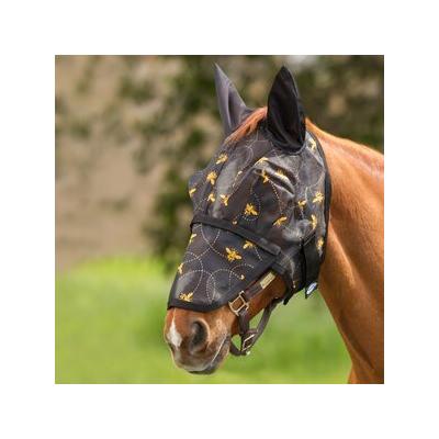 Mackey Mesh Fly Mask w/ Ears and Detachable Nose - M - Bees