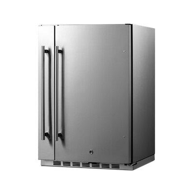 Summit Appliance 3.13 cu. ft. Built-In Mini Fridge Stainless Steel in Gray | 34.25 H x 23.75 W x 19 D in | Wayfair SPR196OS24