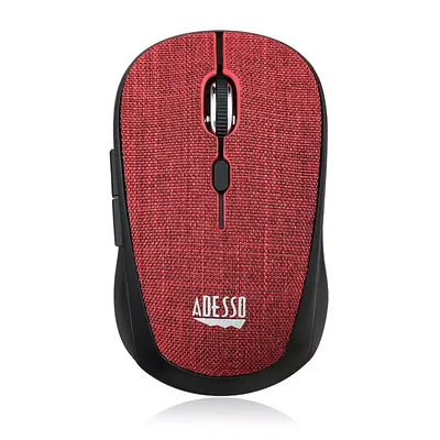 Adesso iMouse S80R Wireless Fabric Optical Mini Mouse, Red