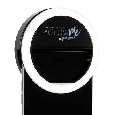 IMPRESSIONS VANITY · COMPANY Selfie Ring Light Kit Plastic in Black, Size 3.5 H x 3.5 W x 3.5 D in | Wayfair IVLG-GLOWME-BLK