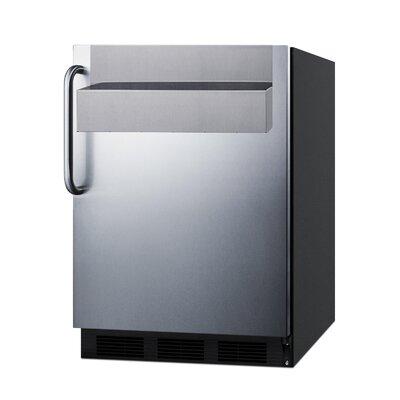 Summit Appliance 24" Wide Built-In All-Refrigerator, w/ Speed Rail Stainless Steel in Black/Gray | 32 H x 23.63 W x 24.75 D in | Wayfair