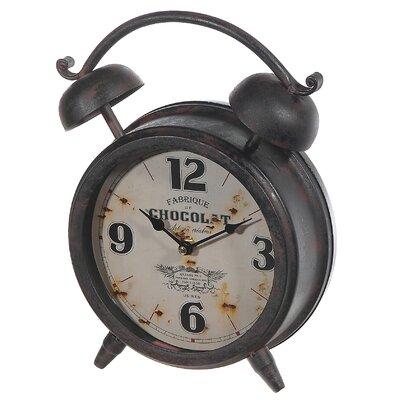 Williston Forge Inspired Table Clock Metal in Brown, Size 13.0 H x 10.0 W x 3.0 D in | Wayfair 19510AD813FB423EB40D5A8A8F61A3D2
