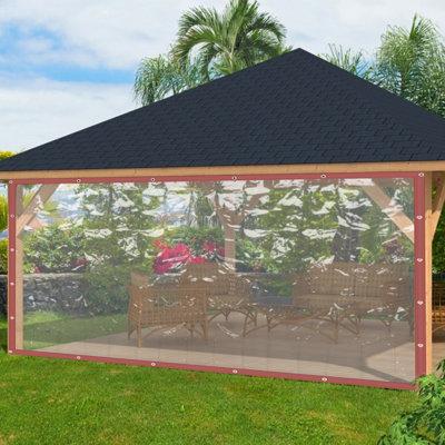 YYBUSHER Outdoor Durable Clear Awning Canopy Patio Enclosure PVC Curtain Waterproof | 98.43 H x 236.22 W x 0.02 D in | Wayfair YYBUSHER1115