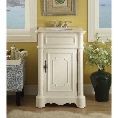 Charlton Home® 21" Single Bathroom Vanity Set Wood/Marble in Brown/White | 33 H x 21 W x 19 D in | Wayfair 1265324ABE434A499824CC9478EB9501