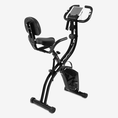 Fitness Bike with Resistance Bands by North American Health+Wellness in Metallic Gray
