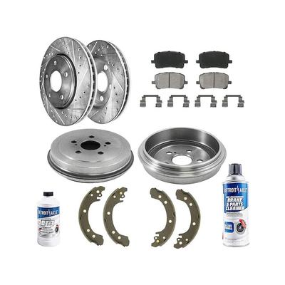 2003-2008 Toyota Corolla Front and Rear Brake Pad and Rotor Kit - Detroit Axle
