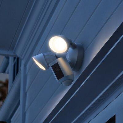 Ring 125 W LED Video Enabled Dusk to Dawn Outdoor Security Flood Light w/ Motion Sensor in White | Wayfair B08F6GPQQ7