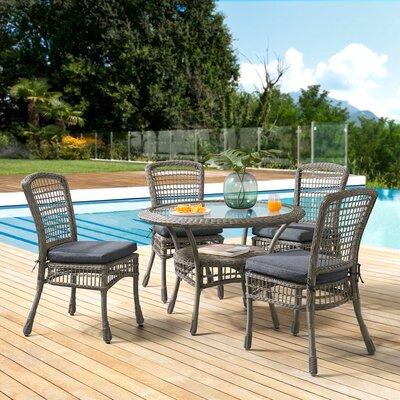 Bayou Breeze Gillingham All-Weather 5Pc Outdoor Dining Set w/ 42
