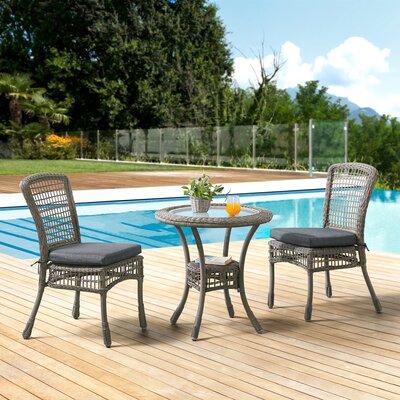Bayou Breeze Gillingham All-Weather 3Pc Outdoor Dining Set w/ 30